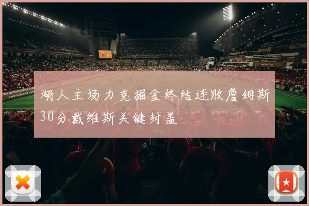 湖人主场力克掘金终结连败詹姆斯30分戴维斯关键封盖